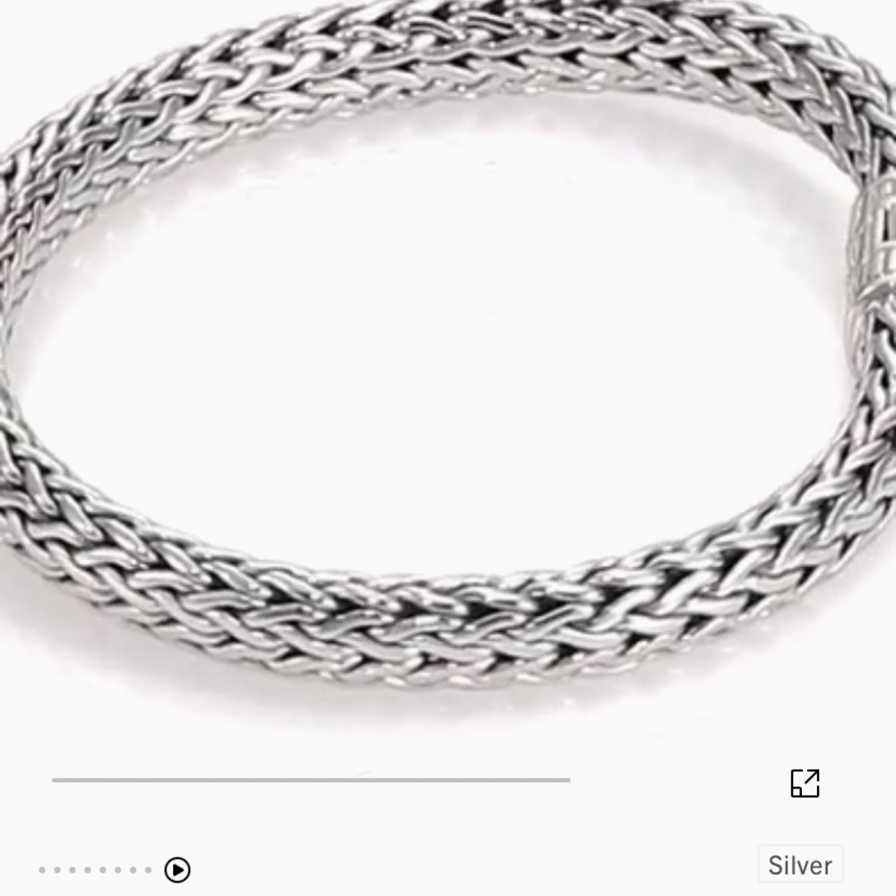 John Hardy Silver Woven Bracelet